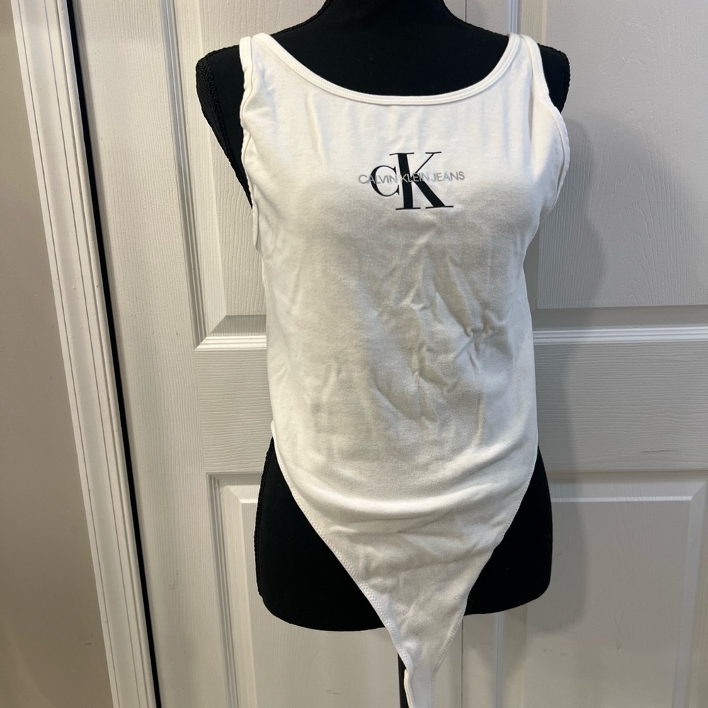Calvin Klein White Sleeveless Top
